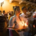 Gli abitanti di Santo Domingo chiudono le celebrazioni in preghiera