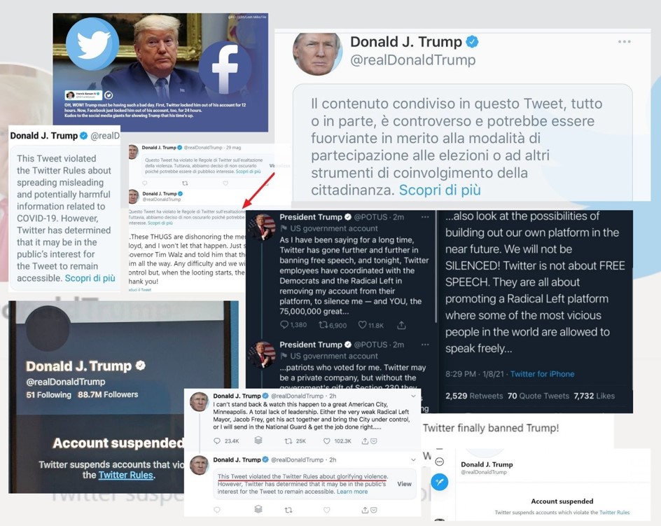 Le tante “censure” di Twitter e Facebook contro Donald Trump
