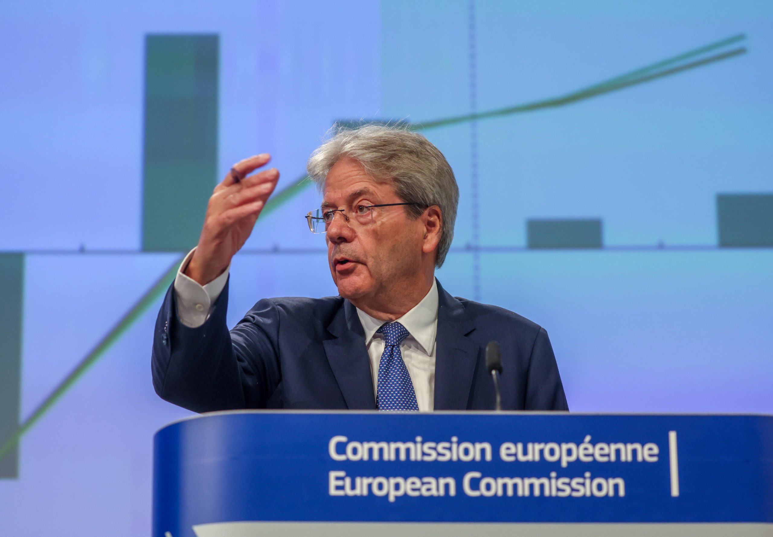 Il Commissario Europeo all'Economia Paolo Gentiloni